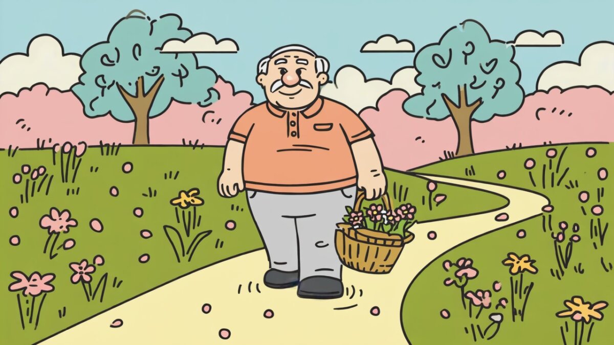 Senior over 70 enjoying simple daily pleasures in peaceful retirement setting with genuine smile